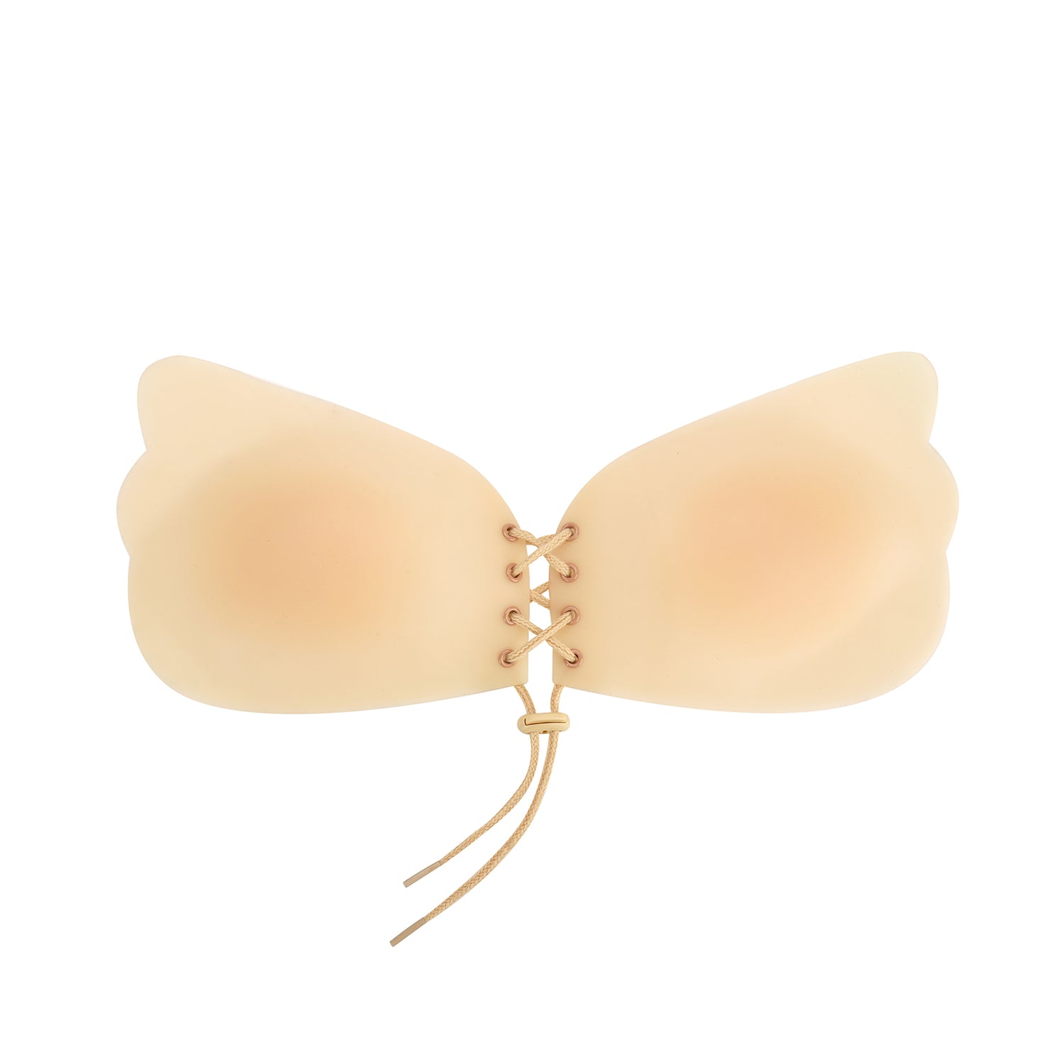 Sugarcoat Angel Wings Invisible Bras Wing Shape and drawstring pull. Vanilla color
